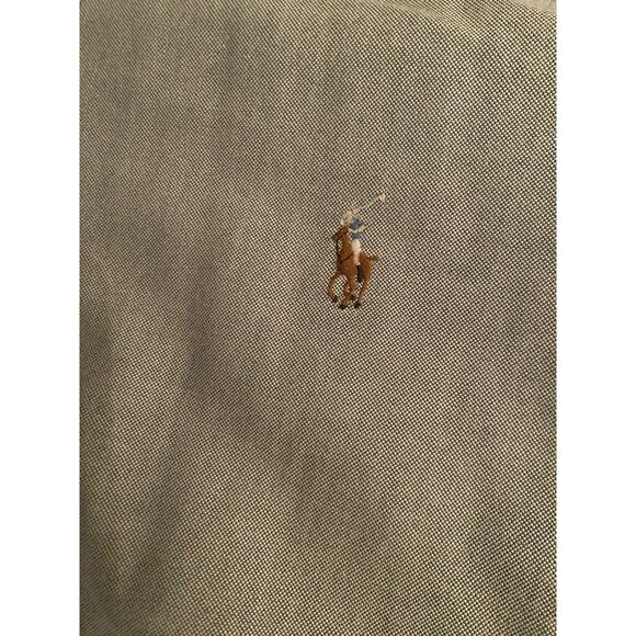 Ralph Lauren Button Down Blue Polo 15.5 (33) Logo Long Sleeve Yarmouth - Picture 2 of 9